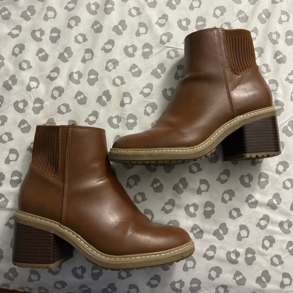 Universal Thread | Brown Pleather Ankle Boots
